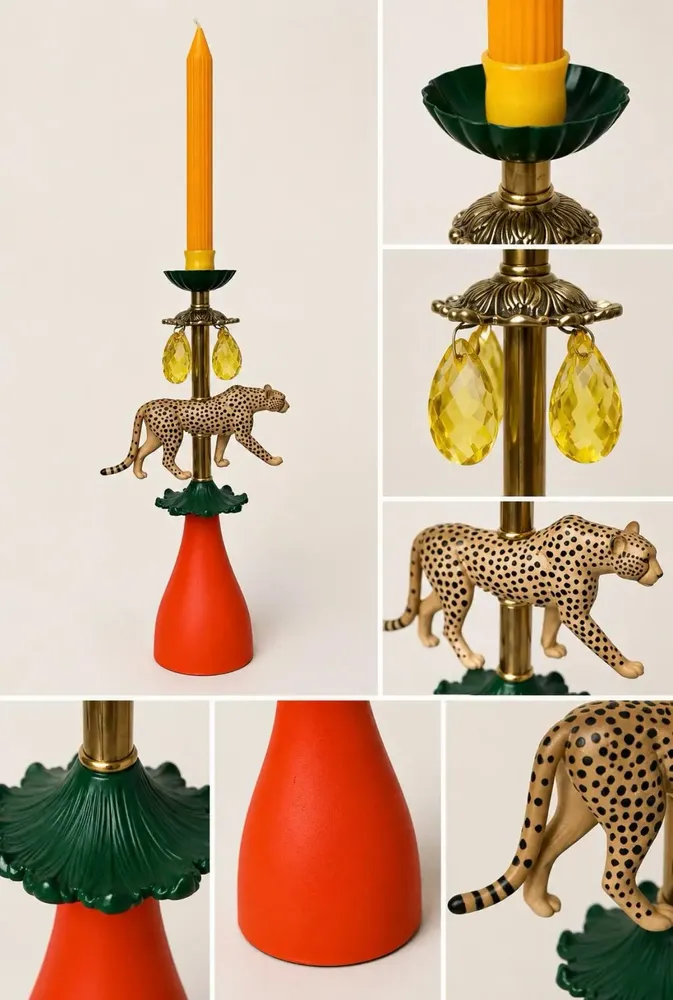Objets design - Bougeoir en forme de guépard - DASTHAA