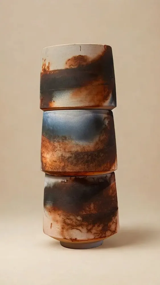 Mugs - Saggar-Fired Porcelain Cup - JOHN MAC CERAMICS
