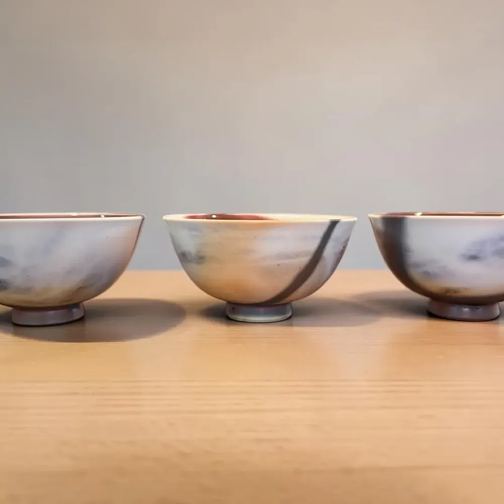 Bowls - Saggar-Fired Arita Porcelain Bowl — Residues of Fire - JOHN MAC CERAMICS