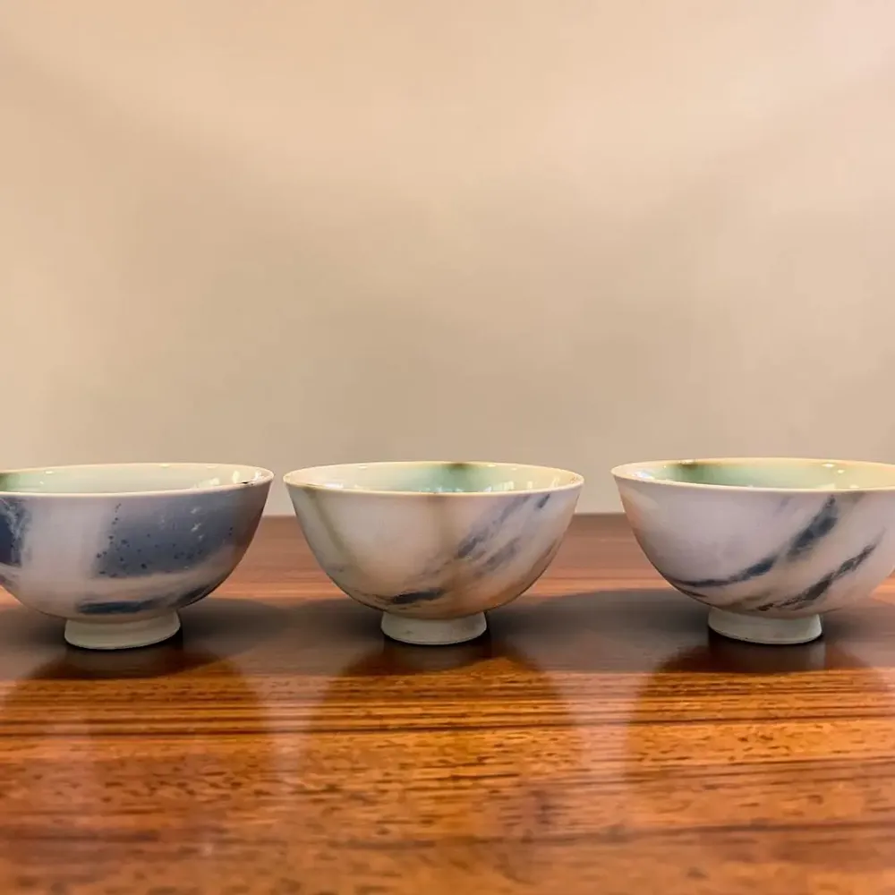 Bowls - Saggar-Fired Arita Porcelain Bowl — Residues of Fire - JOHN MAC CERAMICS