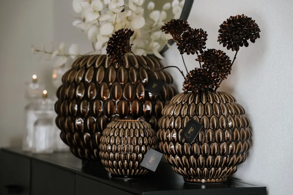 Vases - Bubble Marron L vase - PERI LIVING