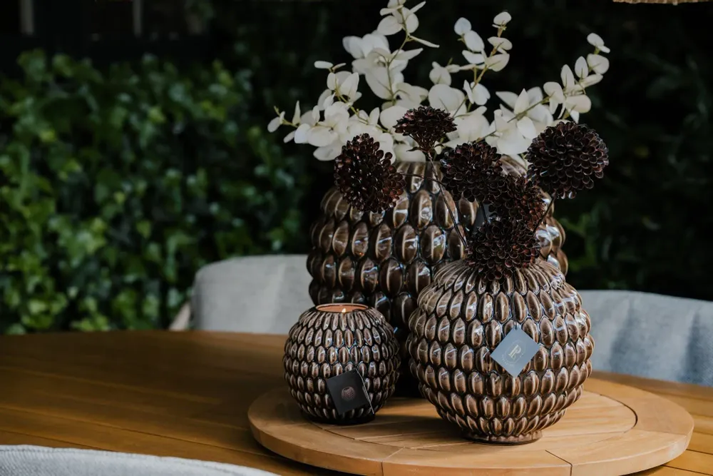 Vases - Bubble Marron L vase - PERI LIVING