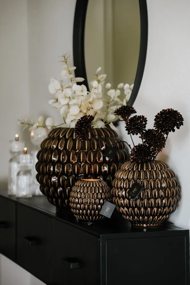 Vases - Bubble Marron L vase - PERI LIVING