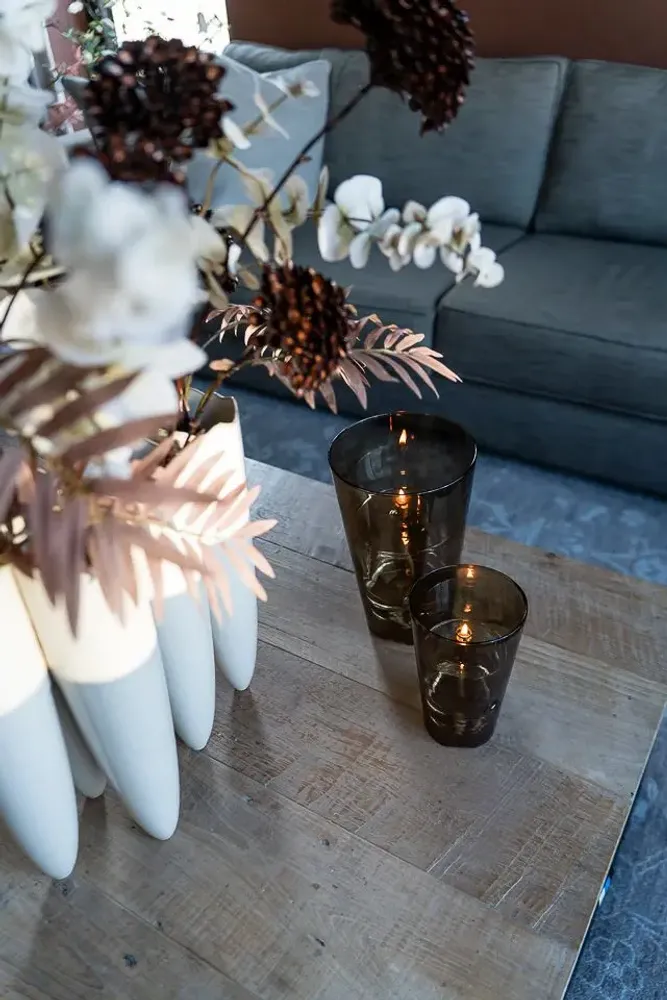 Design objects - Windshelter Conical Champagne brass L oil lamp - PERI LIVING