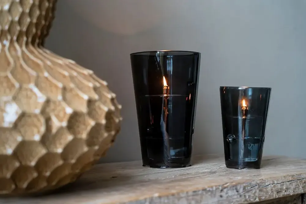 Design objects - Windshelter Conical Champagne brass L oil lamp - PERI LIVING