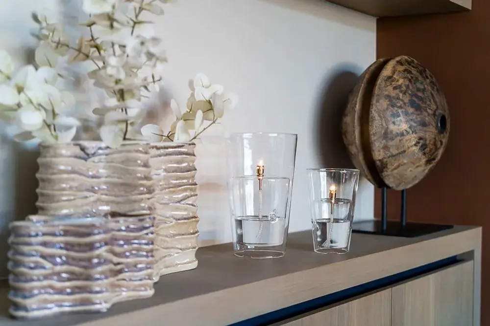 Design objects - Windshelter Conical Champagne brass L oil lamp - PERI LIVING