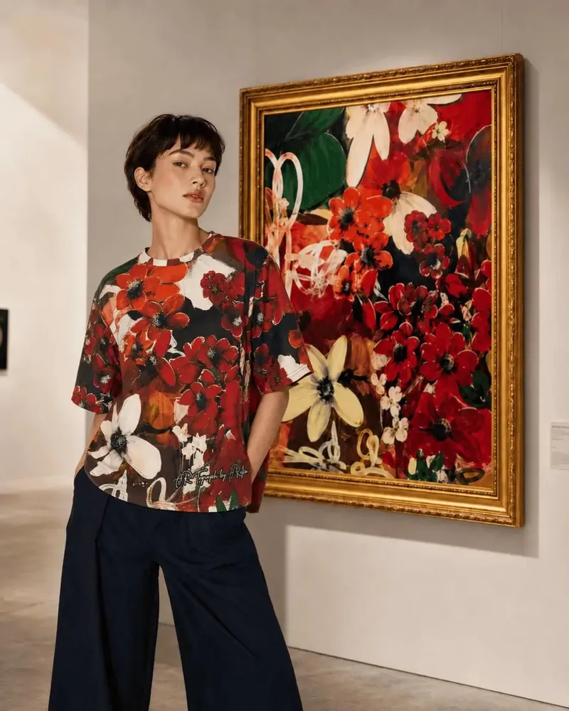 Prêt-à-porter - T-shirt d'art imprimé sur toute la surface Exotic Garden - MARALETTO
