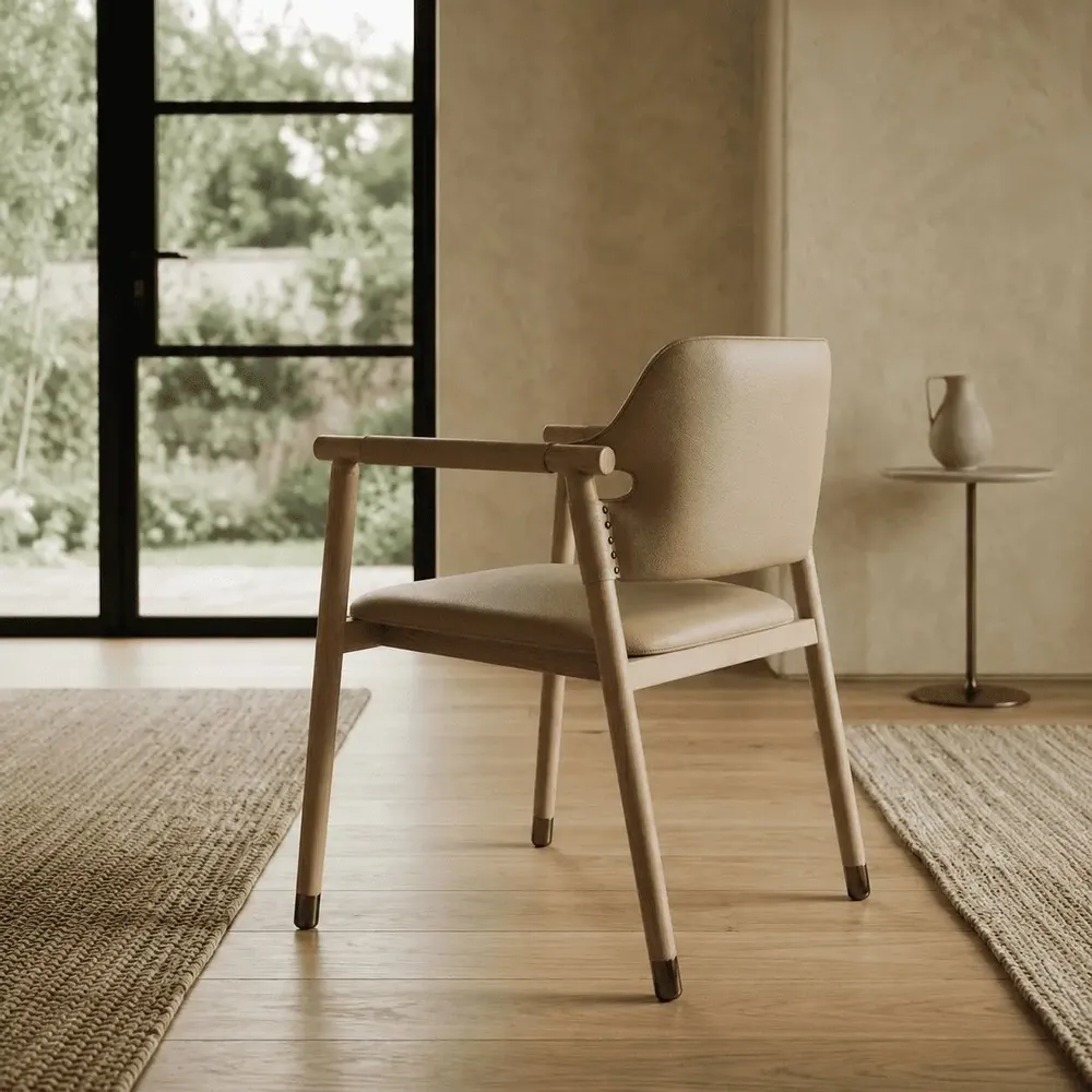 Chaises - CHAISE AARHUS BEIGE - EMPREINTE DU TEMPS