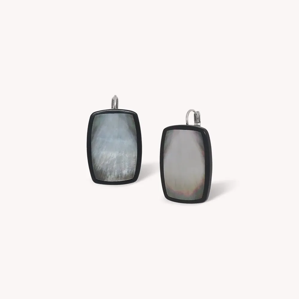 Jewelry - Rectangle french hook earrings - Calypso - NATURE BIJOUX