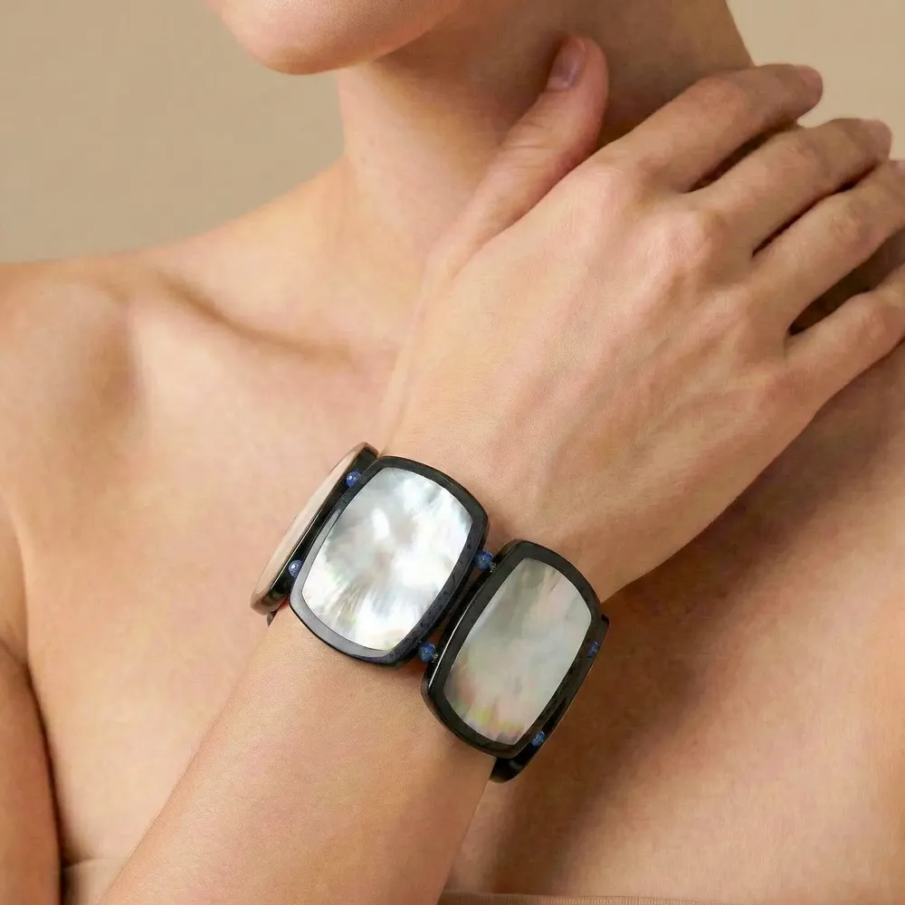 Jewelry - Black lip stretch bracelet - Calypso - NATURE BIJOUX