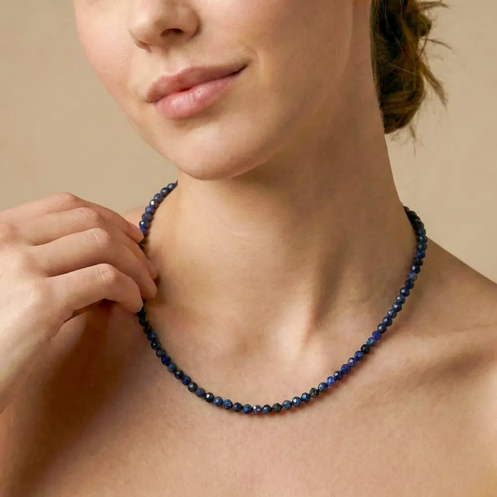 Jewelry - Thin lapis lazuli necklace - Calypso - NATURE BIJOUX