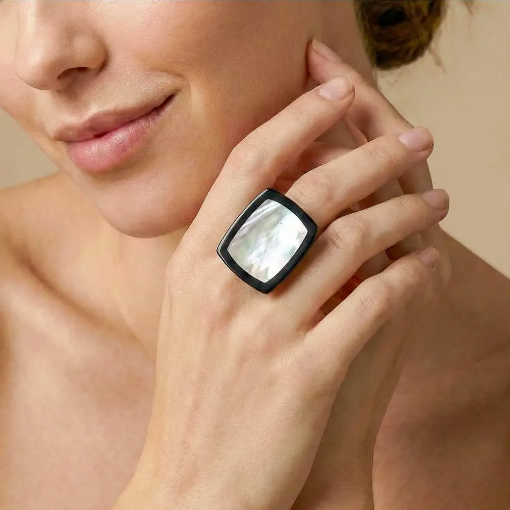Jewelry - XL adjustable black lip ring - Calypso - NATURE BIJOUX