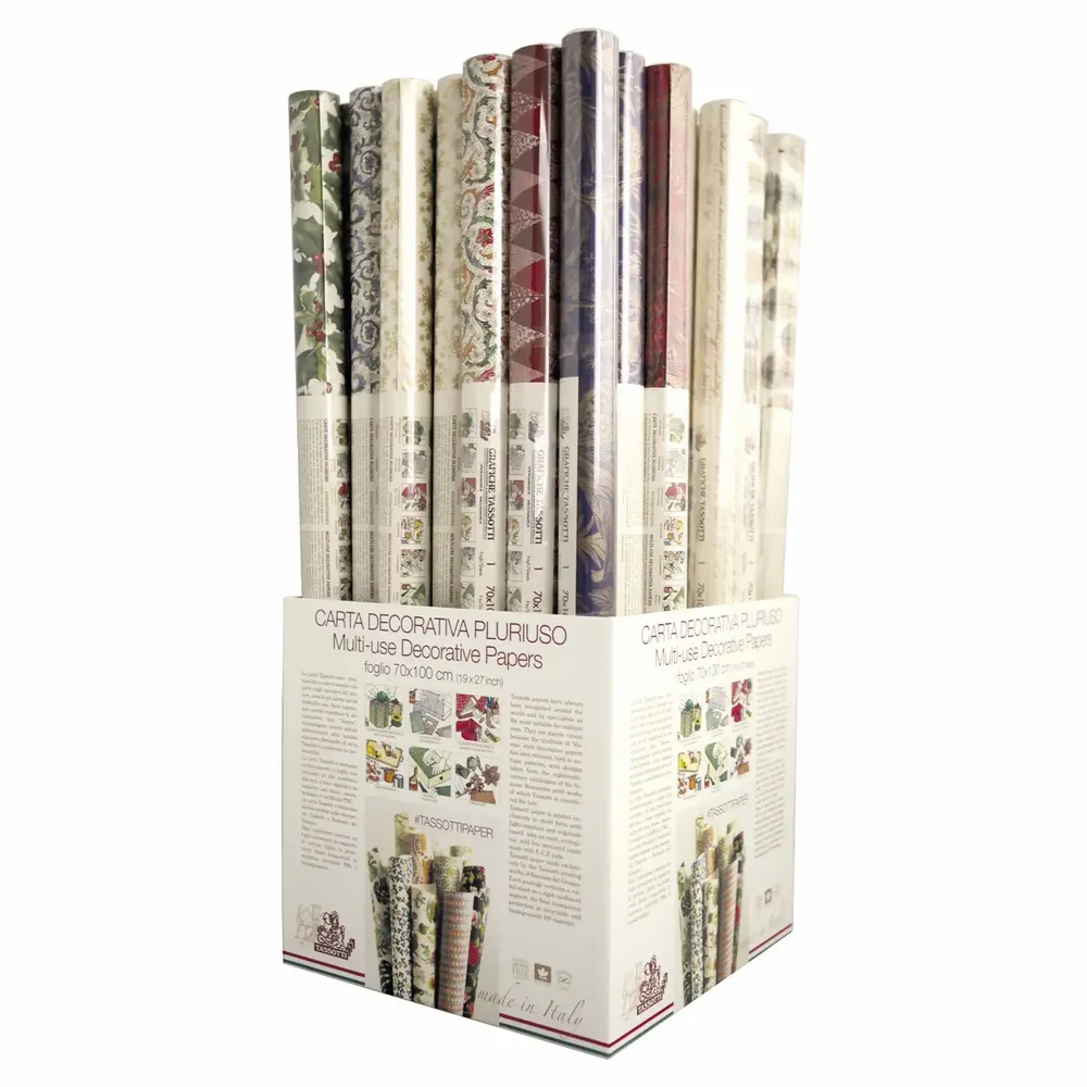 Sets de bureaux  - Stand avec 48 rouleaux avec 2 feuilles 70x100 cm - Noël - TASSOTTI - ITALY