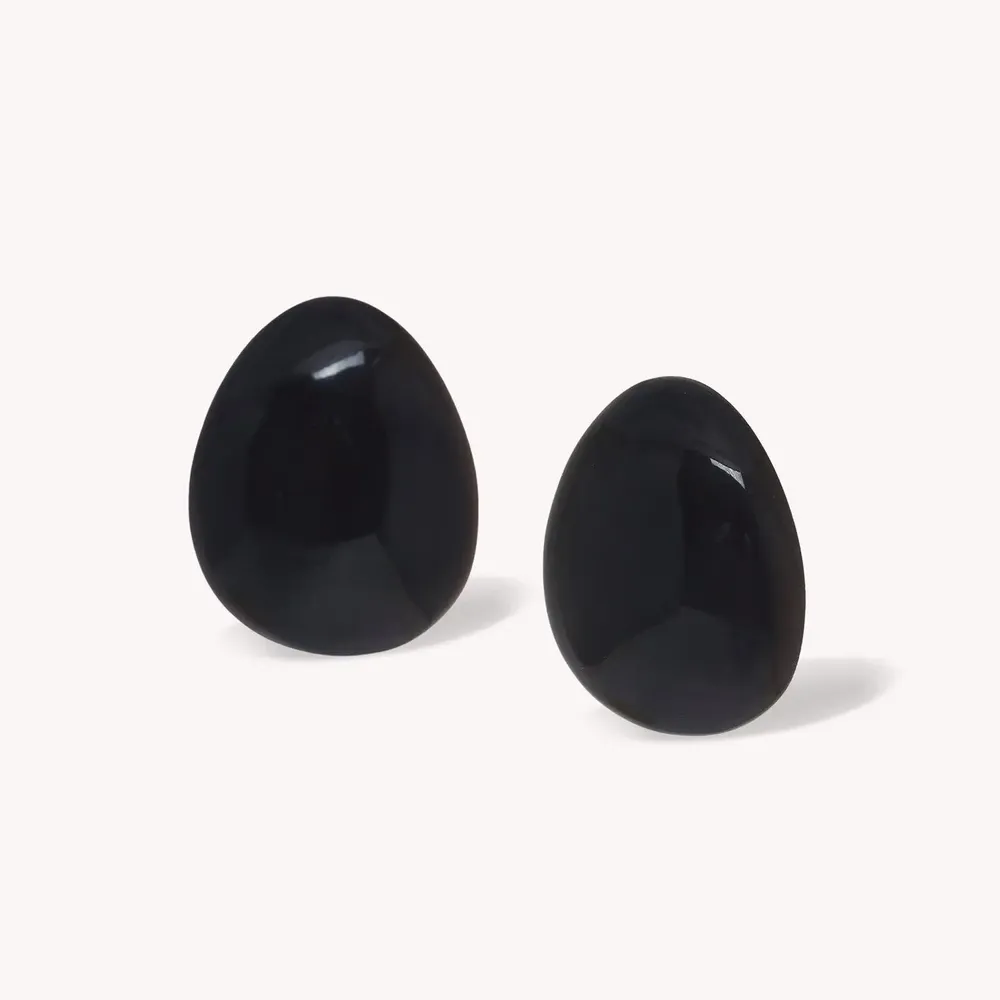 Jewelry - Simple black clip earrings - Rivoli - NATURE BIJOUX