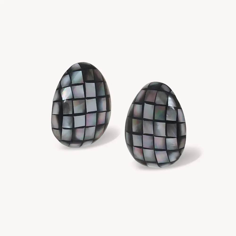 Jewelry - Black lip simple stud earrings - Rivoli - NATURE BIJOUX