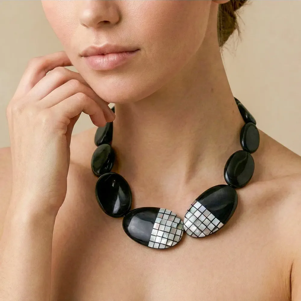 Jewelry - Pebbles plastron necklace - Rivoli - NATURE BIJOUX