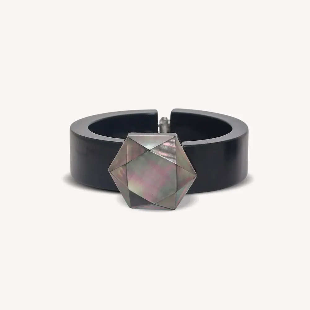 Jewelry - Articulated bracelet with faceted black lip - Vendome - NATURE BIJOUX