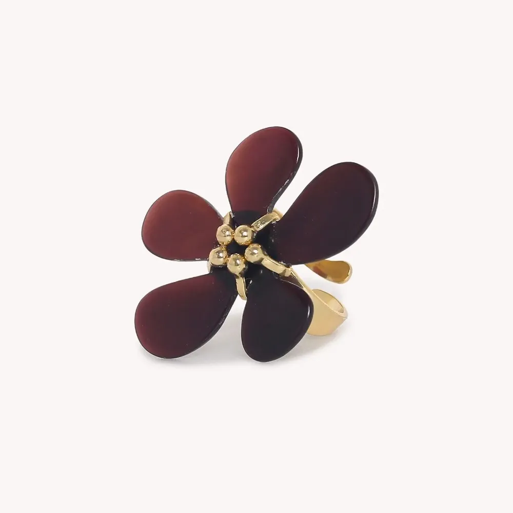 Jewelry - Adjutable black pen ring - Belle De Nuit - NATURE BIJOUX