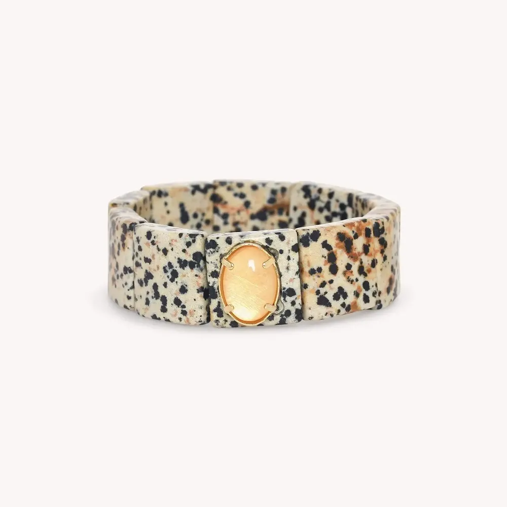 Jewelry - Dalmatian jasper stretch bracelet - Kinshasa - NATURE BIJOUX