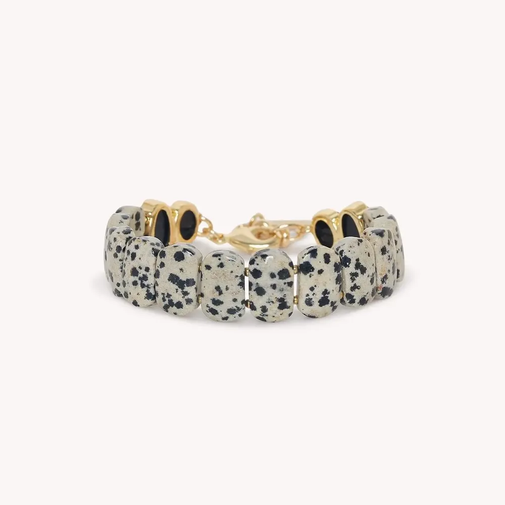 Jewelry - Adjustable dalmatian jasper bracelet - Kinshasa - NATURE BIJOUX