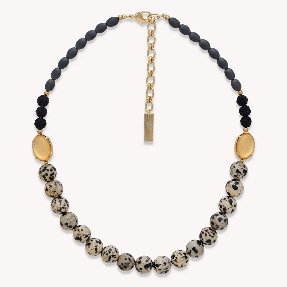 Jewelry - Short necklace with round jasper - Kinshasa - NATURE BIJOUX