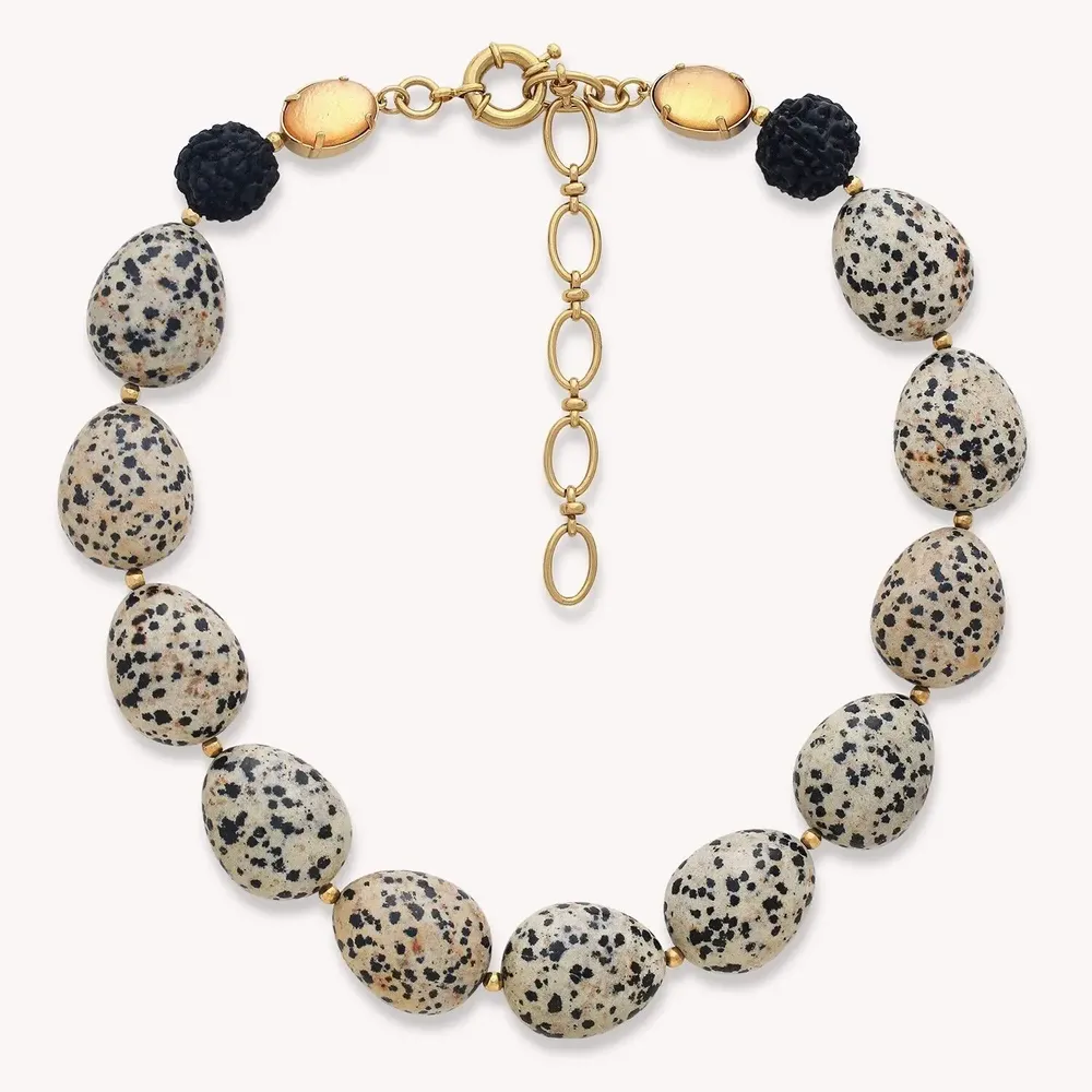 Jewelry - Plastron necklace with oval jasper - Kinshasa - NATURE BIJOUX