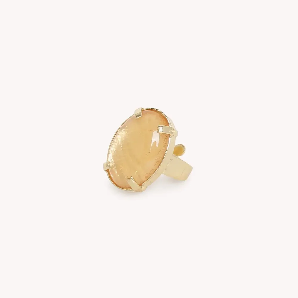 Jewelry - Adjustable oval ring capiz - Kinshasa - NATURE BIJOUX