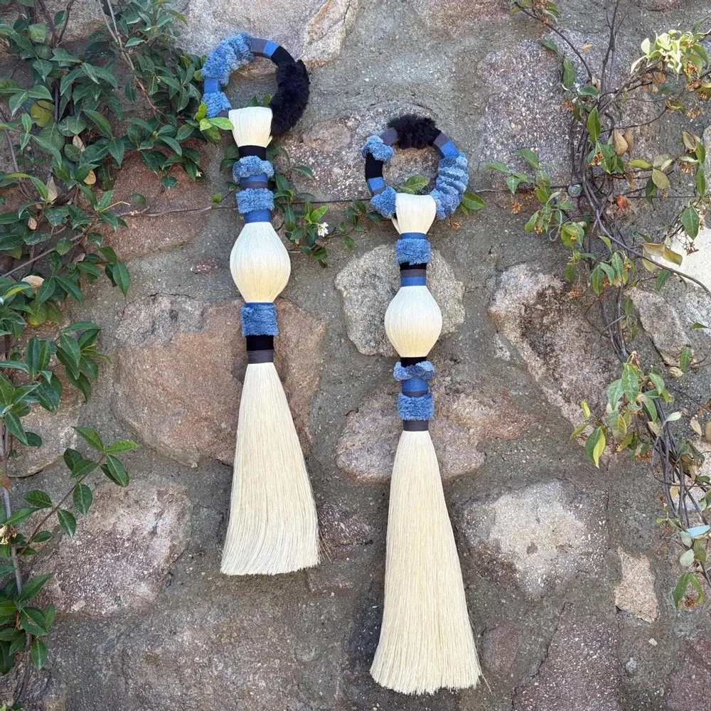 Other wall decoration - Marine Totems: Set of 2 Handmade Textured Macramé Wall Installations - SARMAL DESIGN
