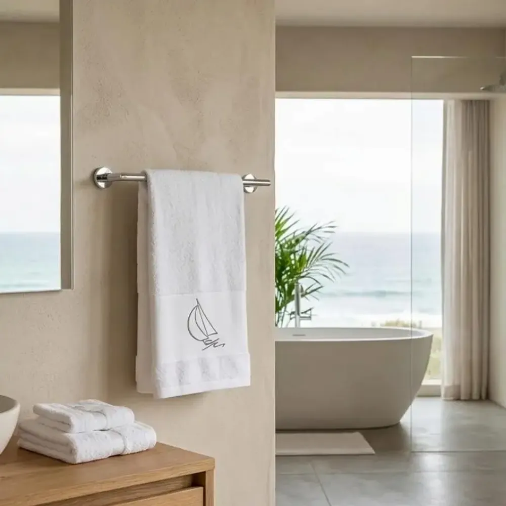 Other bath linens - Seaside sailboat pattern bath linen - VAGABONDE INTERNATIONAL