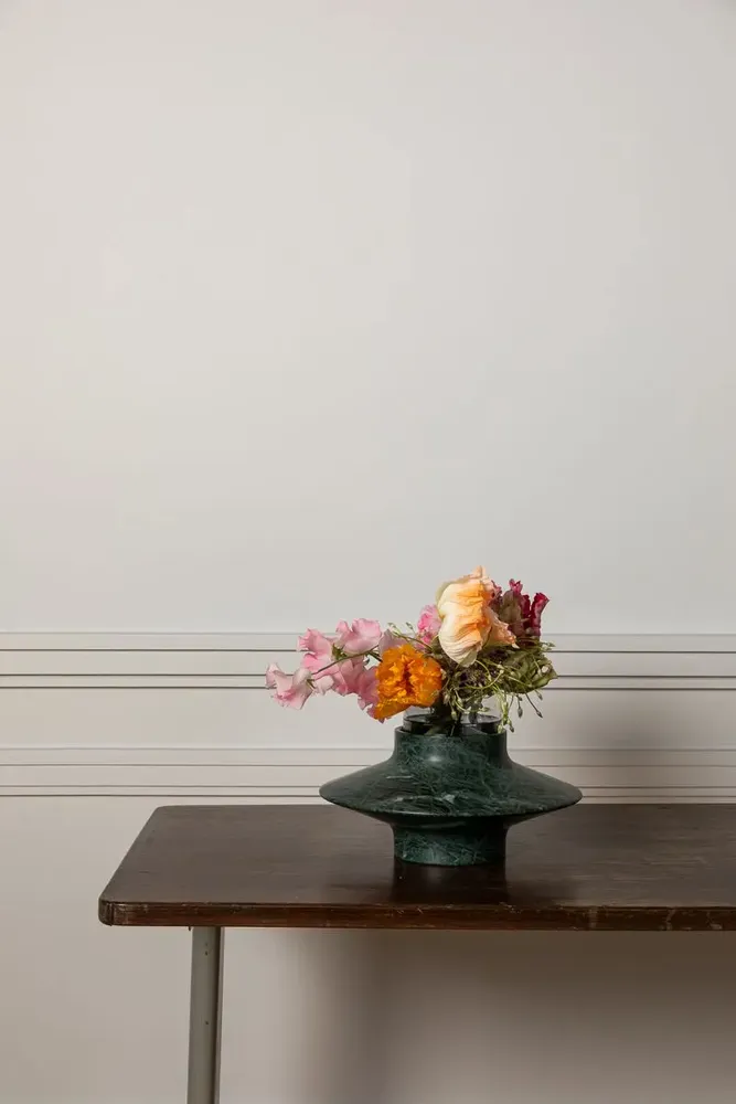 Candlesticks and candle holders - GAMMA CANDLE HOLDER MARBLE FLOWER VASE - OOUMM