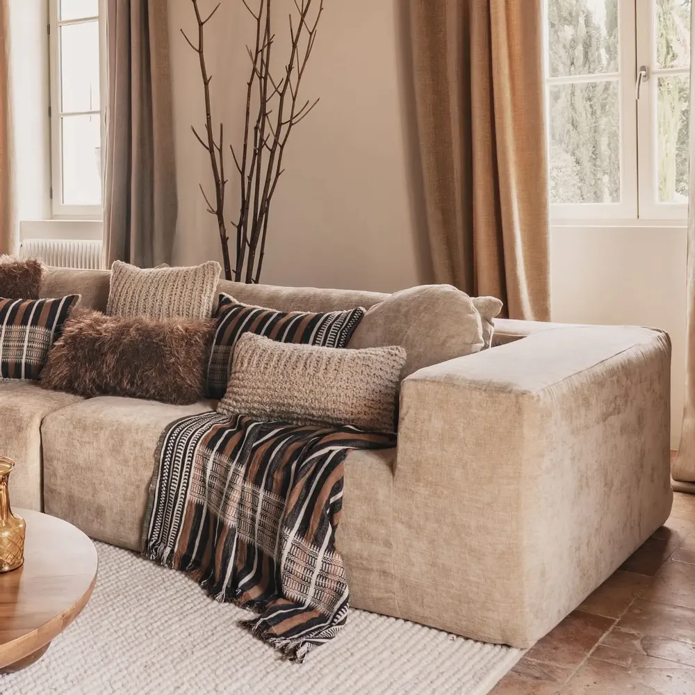 Cushions - MALO - Striped linen and cotton throw, 140x200cm - ÂM PHILO- BED AND PHILOSOPHY