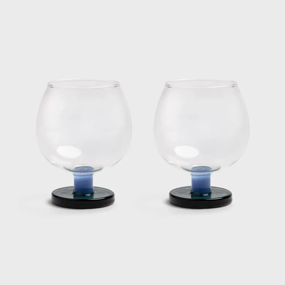 Glass - Glass cantine large blue set of 2 - &KLEVERING