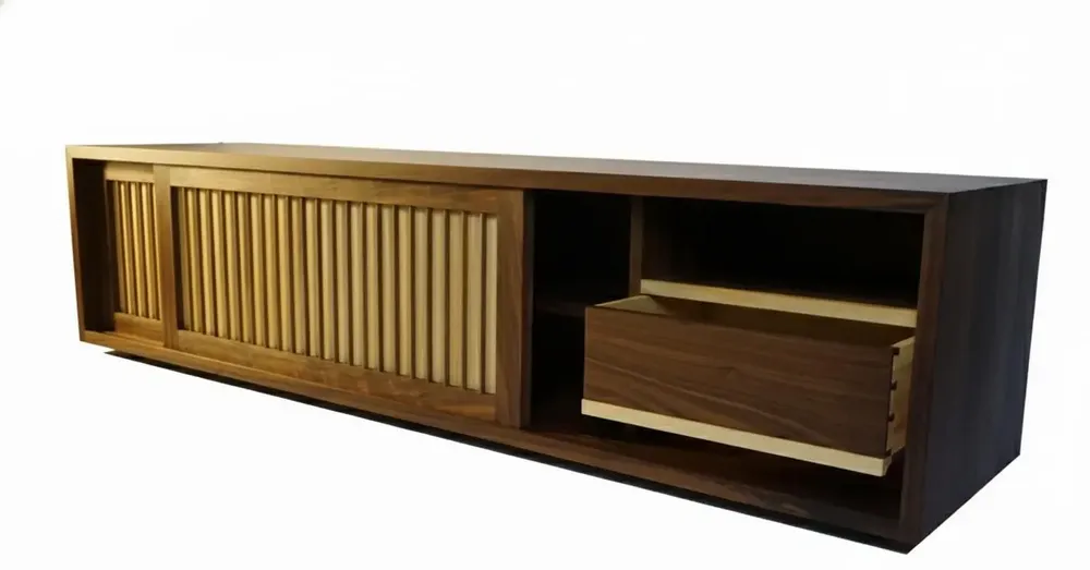 Sideboards - "Graham" Low Sideboard - LES ATELIERS VAU FONTAINE