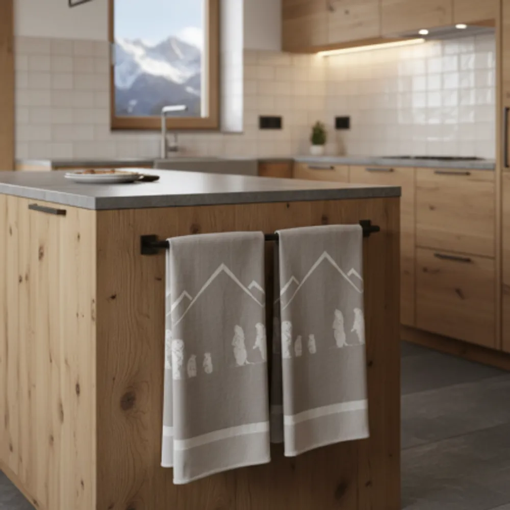 Torchons textile - Torchon montagne marmotte - VAGABONDE INTERNATIONAL