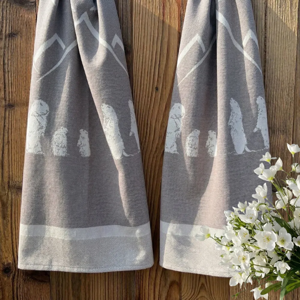 Torchons textile - Torchon montagne marmotte - VAGABONDE INTERNATIONAL