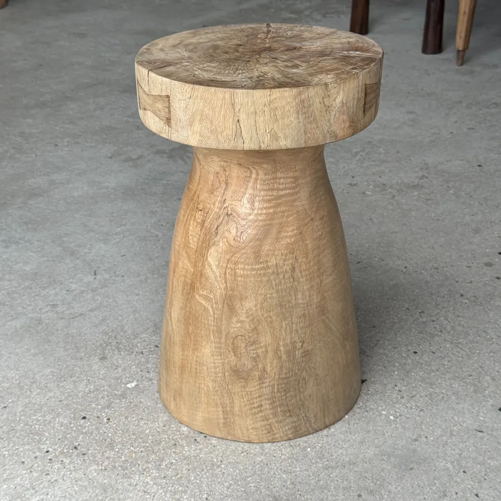 Coffee tables - Stool, side table, end table in solid mango wood totem nat - OFFICE OBJETS