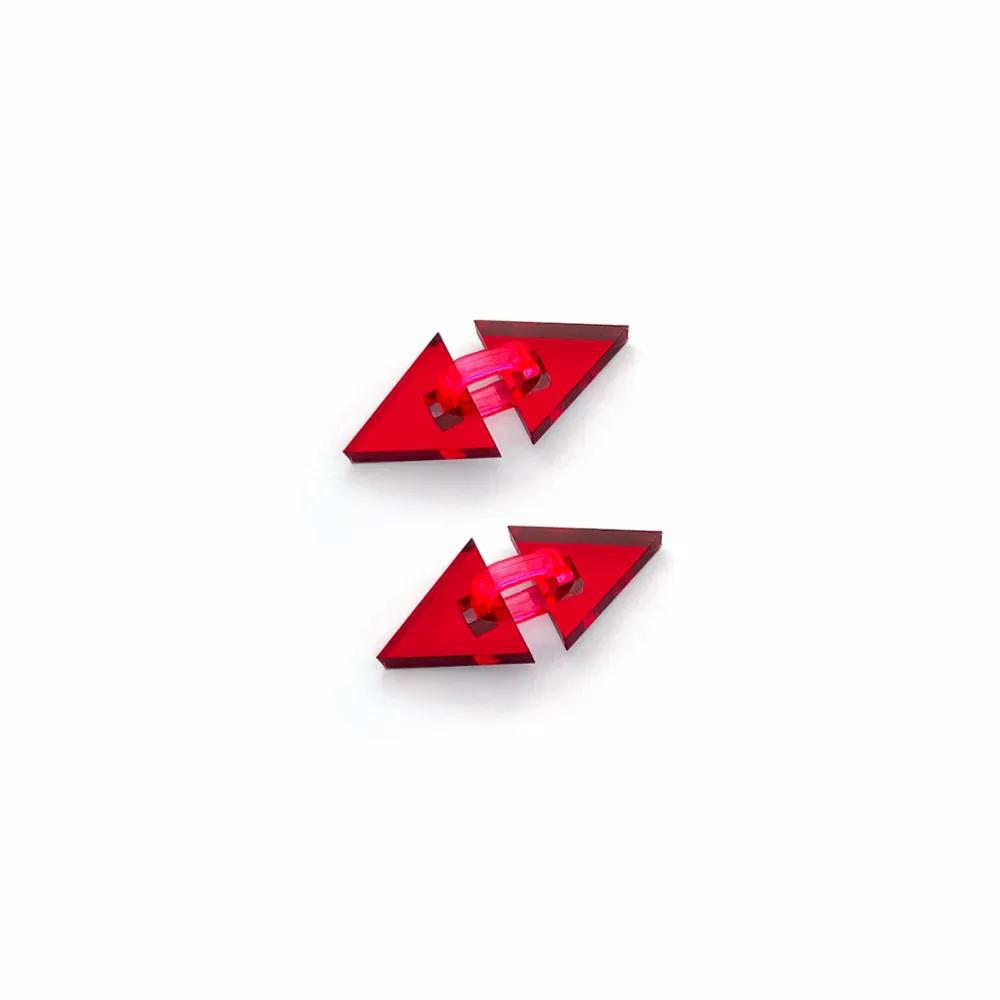 Bijoux - Boucles d'oreilles MEMPHIS S Rouge - TELLMEE