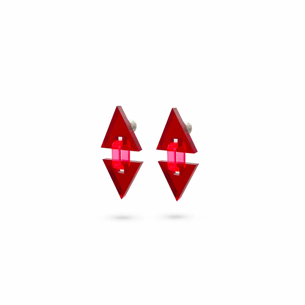 Bijoux - Boucles d'oreilles MEMPHIS S Rouge - TELLMEE
