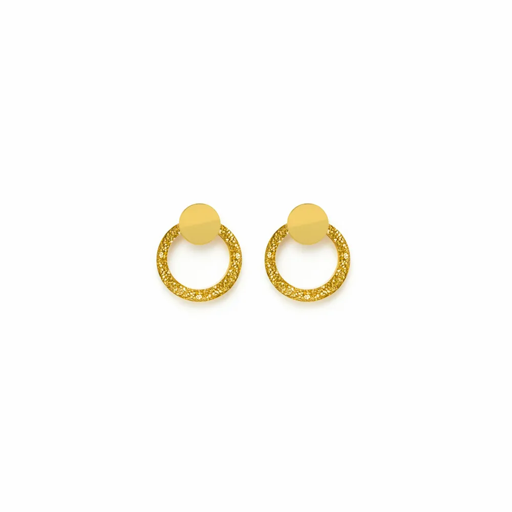 Bijoux - Boucles d'oreilles SATURNE MINI Paillettes Or - TELLMEE