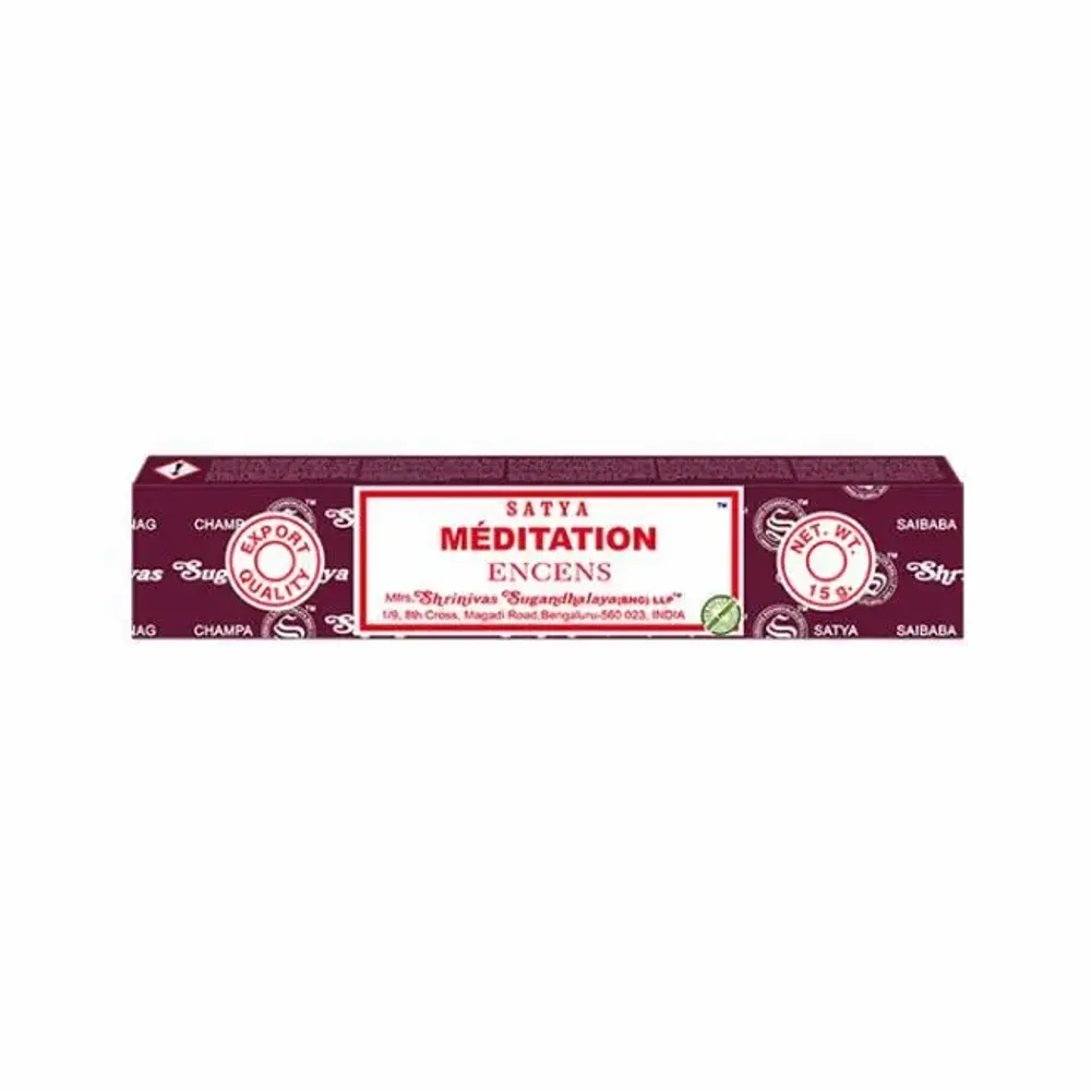 Parfums d'intérieur - Encens SATYA Meditation 15g - Boîte de 12 paquets - ARABESK