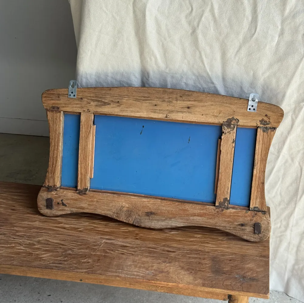 Mirrors - Small antique Indonesian organic teak wall mirror 75x45 - OFFICE OBJETS