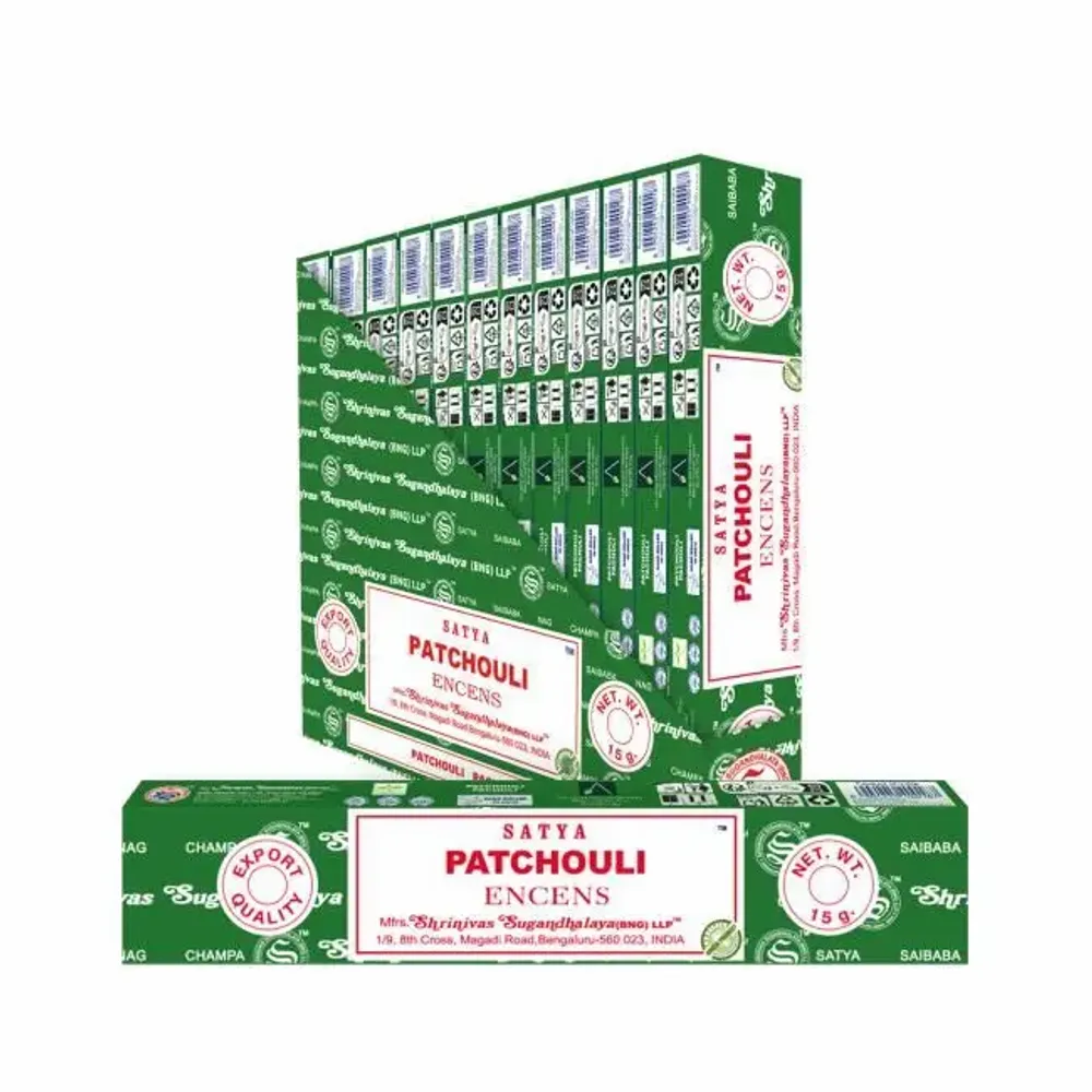 Home fragrances - Encens SATYA Patchouli 15g - Boîte de 12 paquets - ARABESK