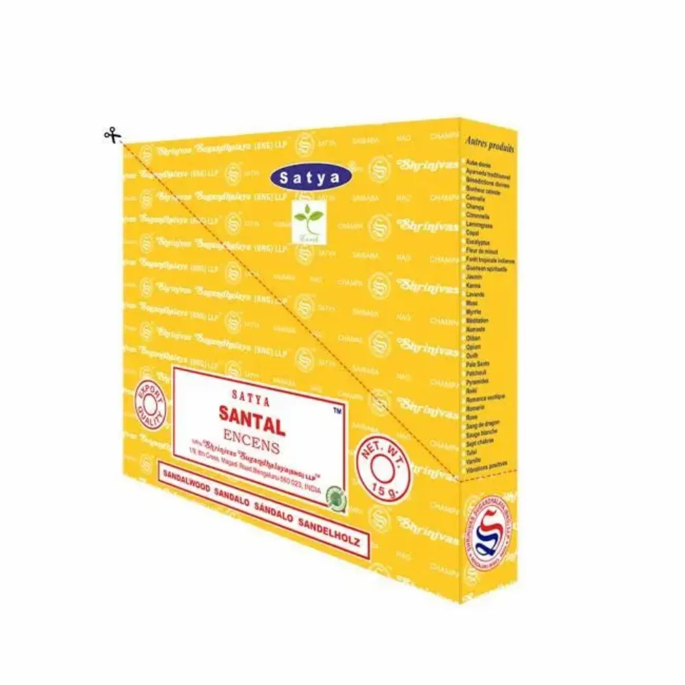 Home fragrances - SATYA Sandalwood Incense 15g - Box of 12 packs - ARABESK