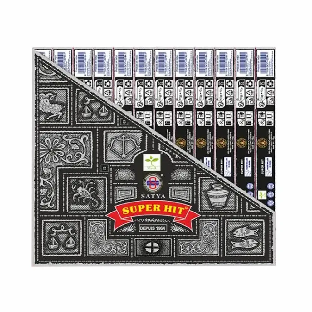 Parfums d'intérieur - Encens SATYA Super Hit 15g - Boîte de 12 paquets - ARABESK