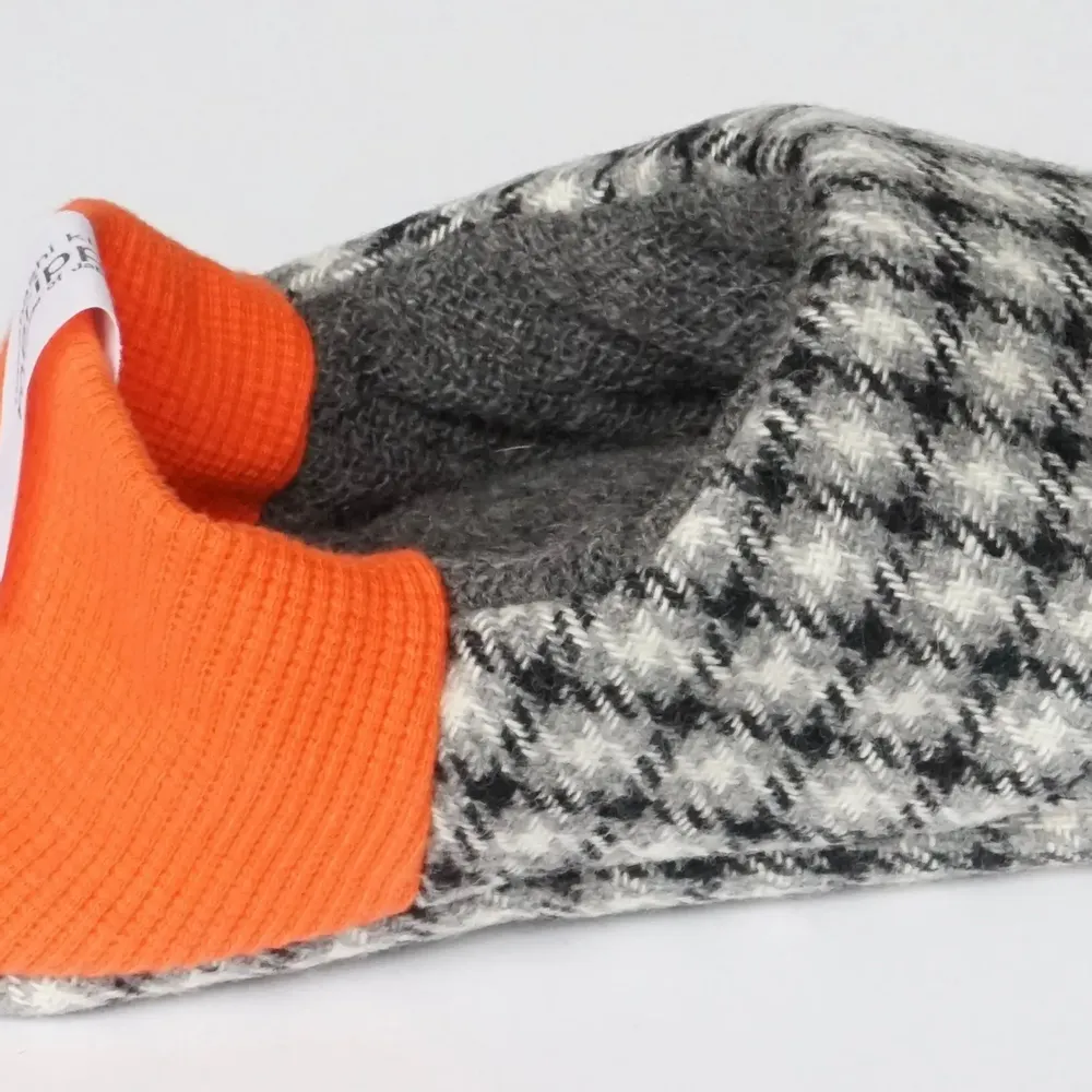 Socks - JAPAN MADE Reversible room shoes / Houndstooth Check × Two Face - MERIPPA