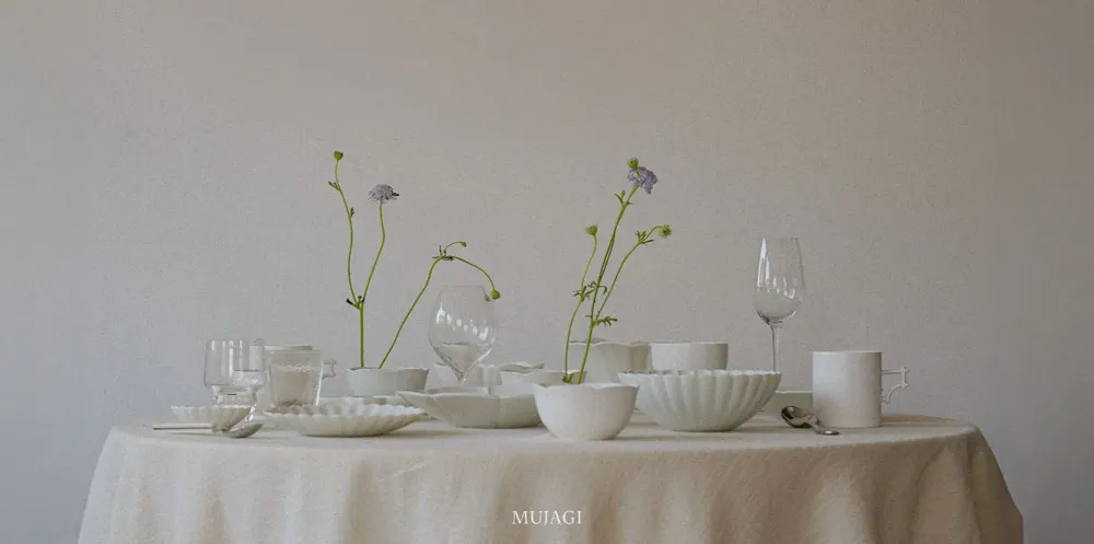 Platter and bowls - Flower dishes 3type - MUJAGI