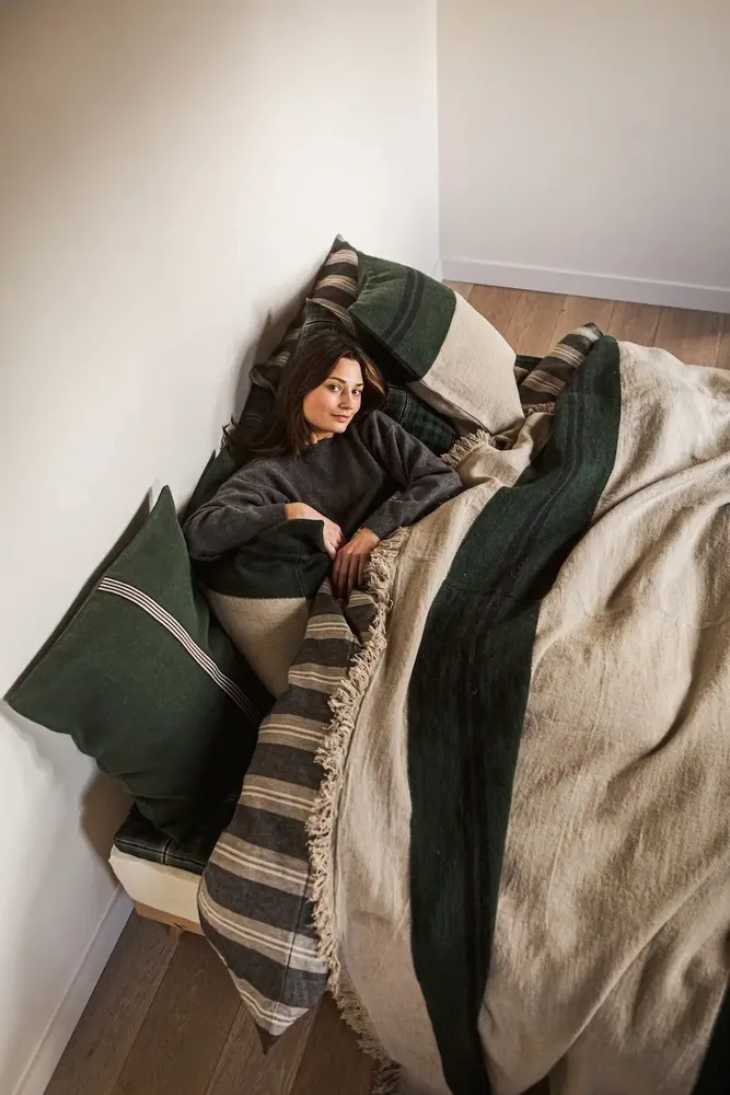 Plaids - Omaha Stripe couverture décorative, housse coussin déco & plaid - LIBECO HOME
