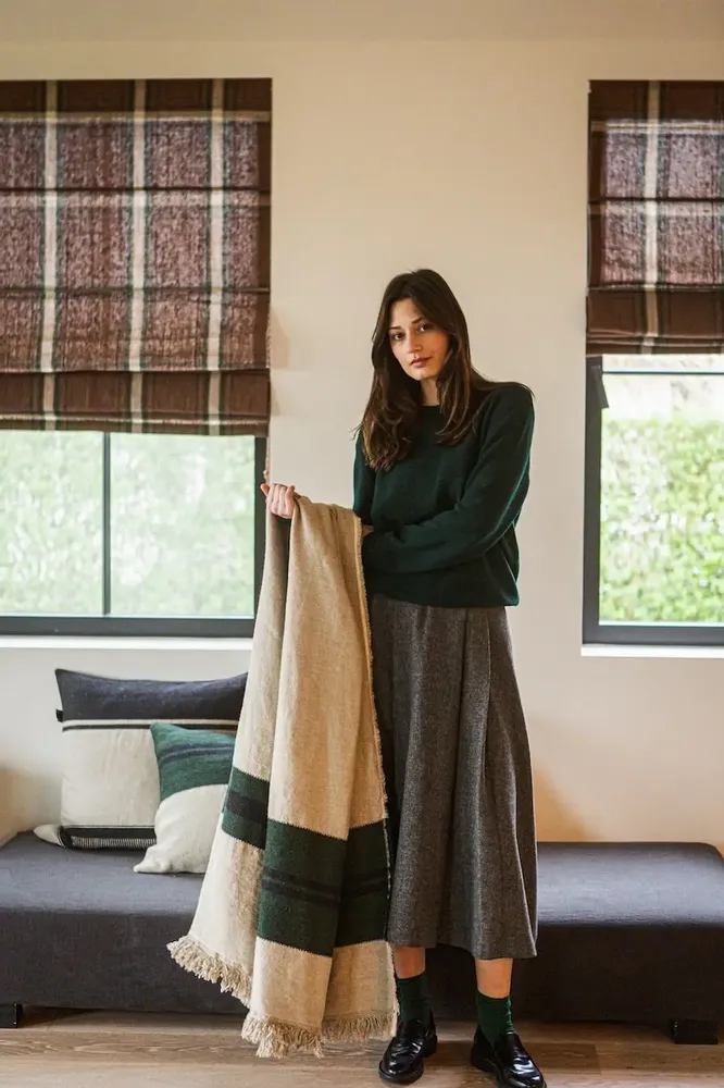 Plaids - Omaha Stripe couverture décorative, housse coussin déco & plaid - LIBECO HOME