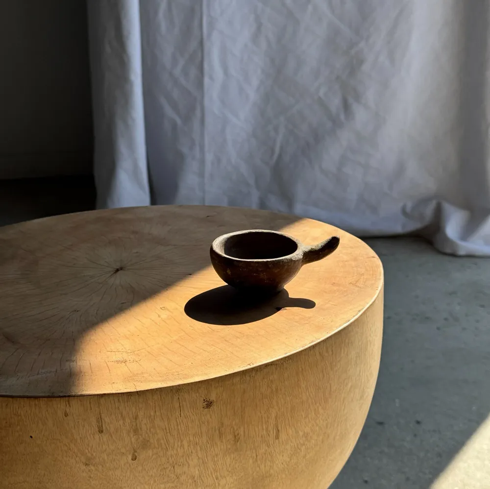 Ceramic - Mini incense cup with small handle D4 D7 - OFFICE OBJETS