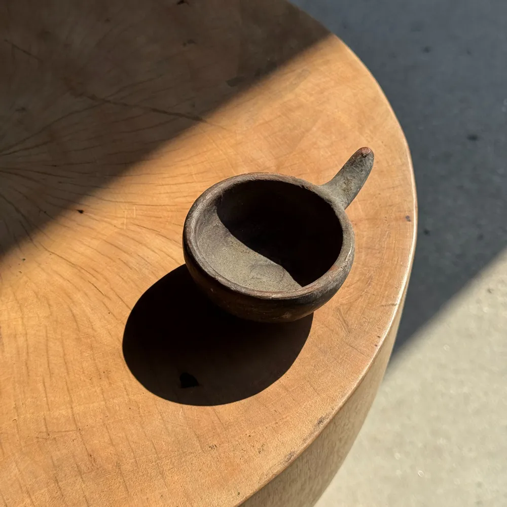 Ceramic - Mini incense cup with small handle D4 D7 - OFFICE OBJETS